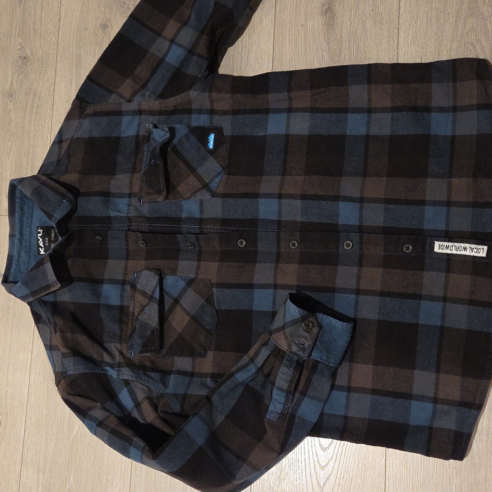 Kavu Buffaroni Plaid Cotton Shirt - Picture 2 of 8